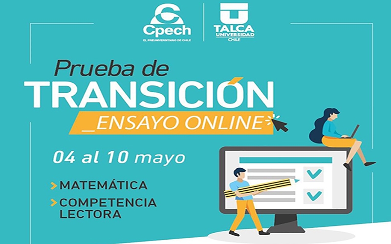 Invitan a Alumnos de Enseñanza Media a participar en 1° Ensayo Prueba Transición online.